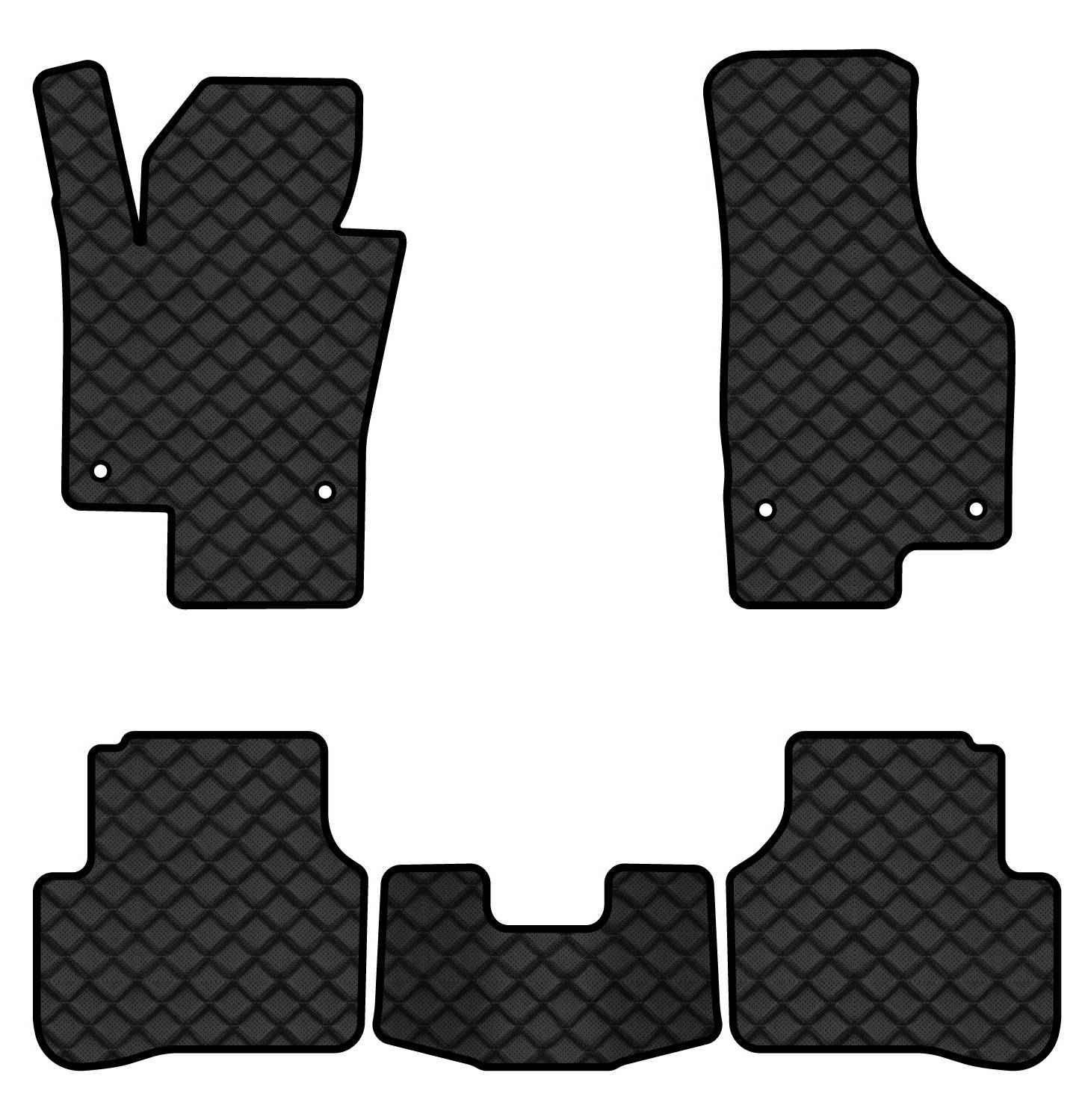 Килимки з екошкіри в салон авто EVAtech ECO для Passat (B6) (with armrest) Volkswagen 2005-2010 6 покоління Combi EU VW31276CL5TL4BBB - Фото 1