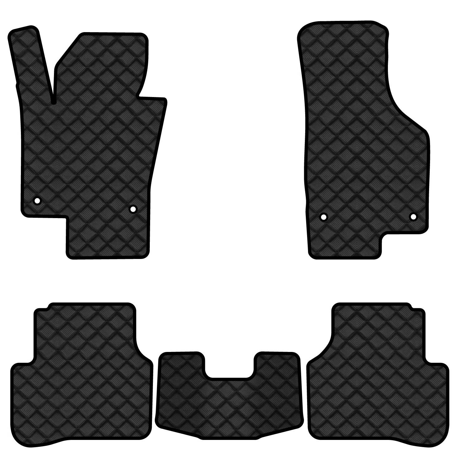 Килимки з екошкіри в салон авто EVAtech ECO для Passat (B6) (with armrest) Volkswagen 2005-2010 6 покоління Combi EU VW31276CR5TL4BBB - Фото 1