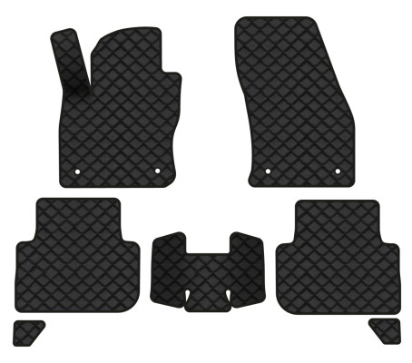 Коврики из экокожи в салон авто EVAtech ECO для Tiguan (Mk 2) Volkswagen 2016-2020 2 поколение SUV EU VW31492CR7AV4BBB - Фото 1