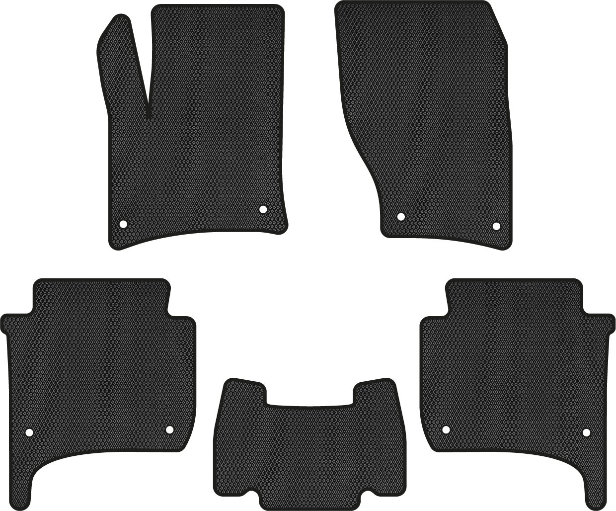 EVA коврики в салон авто EVAtech для Touareg (7P) (4-zone climate control) Volkswagen 2010-2014 2 поколение SUV EU VW31900C5AV8RBB - Фото 1