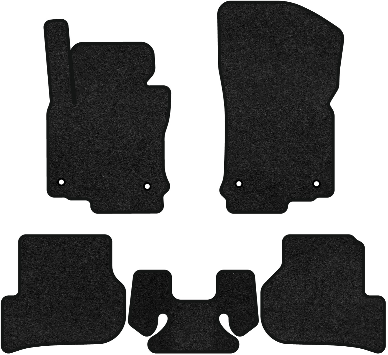 Коврики ворсовые в салон авто EVAtech Premium для Volkswagen Golf (VI) MT 2009-2012 6 поколение Htb USA черный кант (VW31974C5AV4VPB) - Фото 1
