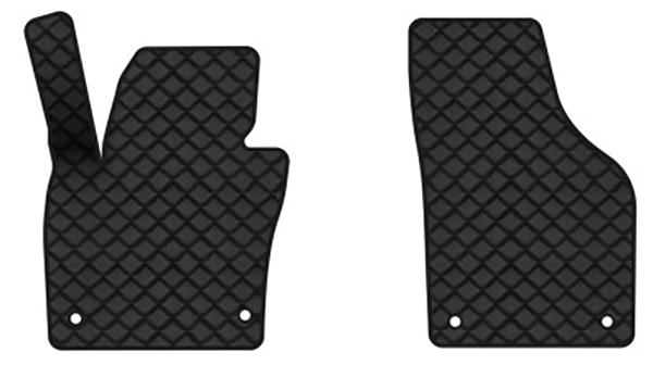 Килимки з екошкіри в салон авто передні EVAtech для Tiguan (NF) AT Volkswagen 2007-2018 1 покоління SUV USA VW32480AR2AV4BBLB - Фото 1