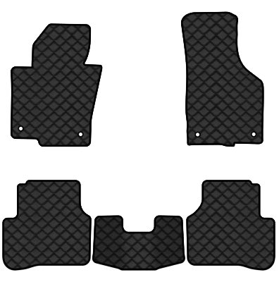 Килимки з екошкіри в салон авто EVAtech ECO для Passat (B6) (with armrest) Volkswagen 2005-2010 6 покоління Combi EU VW3263CS5AV4BBB - Фото 1