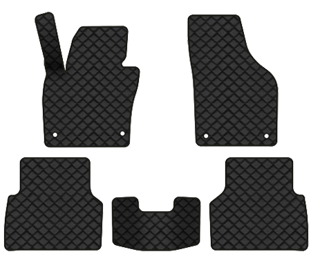 Коврики из экокожи в салон авто EVAtech ECO для Tiguan (NF) AT Volkswagen 2007-2018 1 поколение SUV EU VW32872CR5AV4BBB - Фото 1