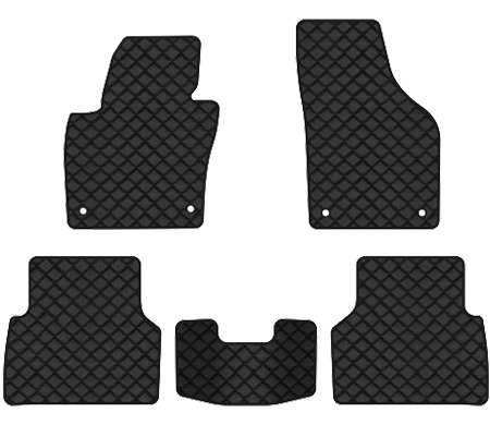 Коврики из экокожи в салон авто EVAtech ECO для Tiguan (NF) AT Volkswagen 2007-2018 1 поколение SUV EU VW32872CS5AV4BBB - Фото 1