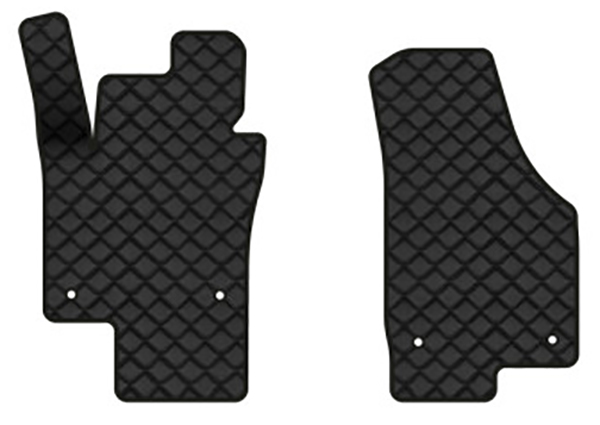 Килимки з екошкіри в салон авто передні EVAtech для Jetta (VI) MT Volkswagen 2010-2018 6 покоління Sedan EU (VW3289AV2AV4BBB) - Фото 1