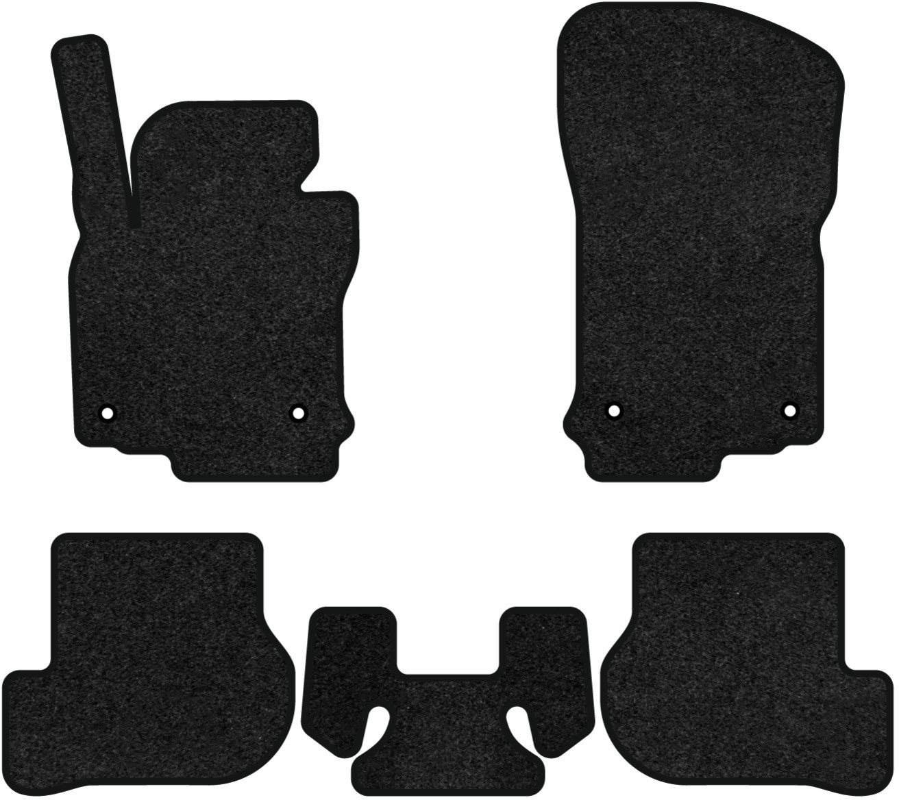 Коврики ворсовые в салон авто EVAtech Premium для Volkswagen Jetta (V) 2005-2010 5 поколение Combi EU черный кант (VW3337C5AV4VPB) - Фото 1