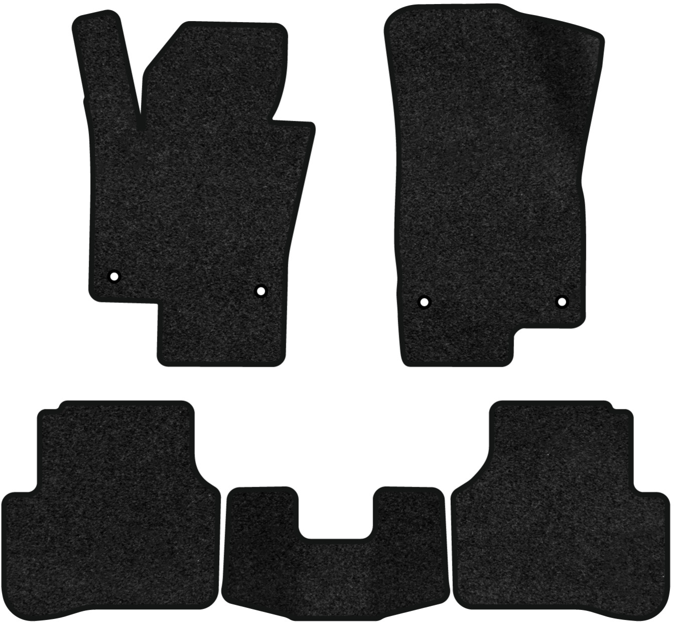 Коврики ворсовые в салон авто EVAtech Premium для Volkswagen Passat (B6) (without armrest) 2005-2010 6 поколение Combi EU черный кант (VW33530CH5TL4VPB) - Фото 1