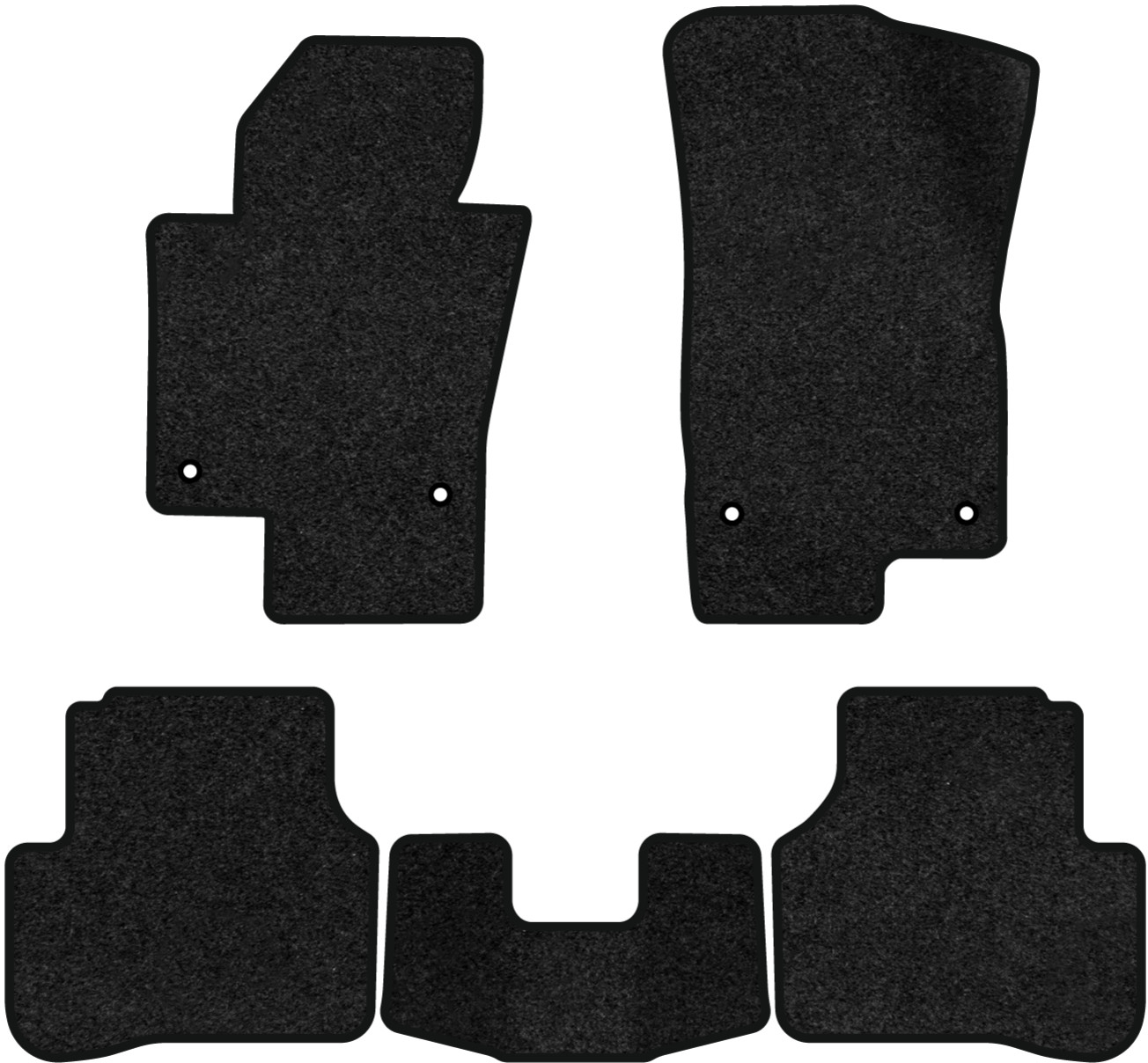 Коврики ворсовые в салон авто EVAtech Premium для Volkswagen Passat (B6) (without armrest) 2005-2010 6 поколение Combi EU черный кант (VW33530CJ5TL4VPB) - Фото 1
