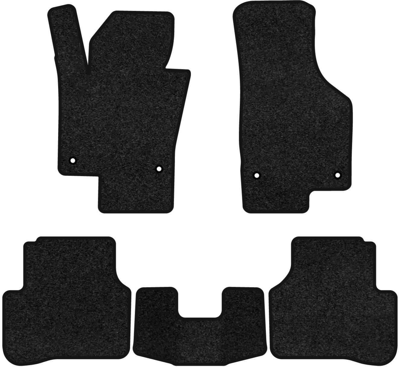Коврики ворсовые в салон авто EVAtech Premium для Volkswagen Passat (B6) (without armrest) 2005-2010 6 поколение Combi EU черный кант (VW33530CL5TL4VPB) - Фото 1