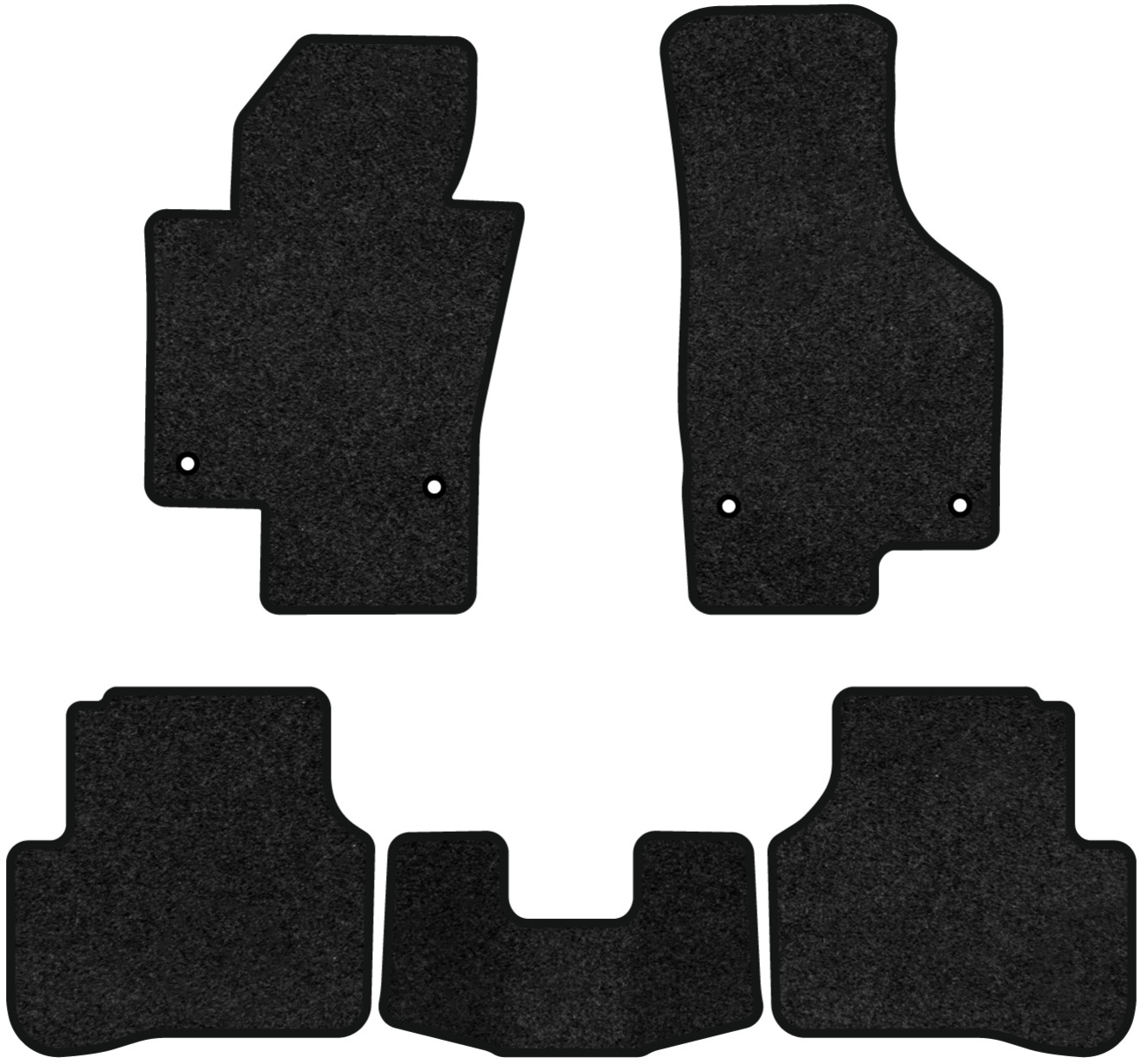 Коврики ворсовые в салон авто EVAtech Premium для Volkswagen Passat (B6) (without armrest) 2005-2010 6 поколение Combi EU черный кант (VW33530CM5TL4VPB) - Фото 1