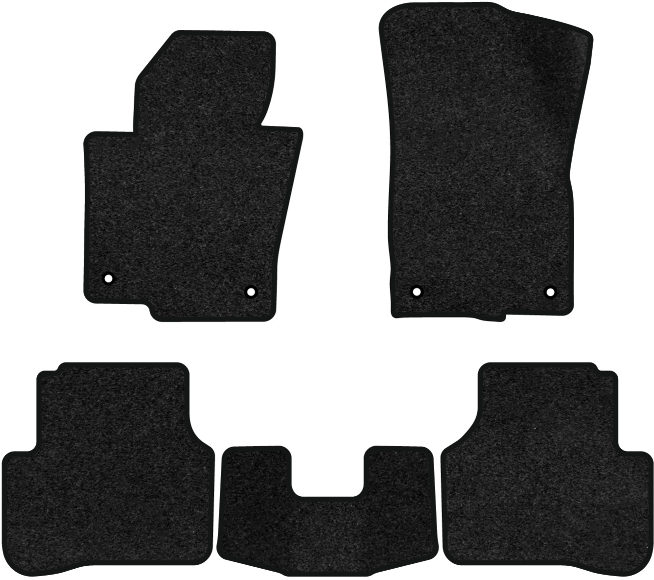 Коврики ворсовые в салон авто EVAtech Premium для Volkswagen Passat (B6) (without armrest) 2005-2010 6 поколение Combi EU черный кант (VW33530CP5TL4VPB) - Фото 1