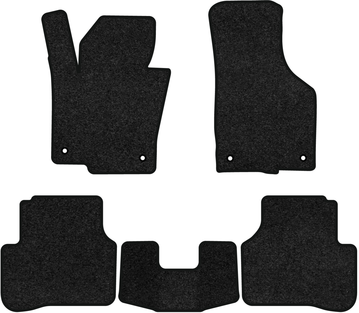 Коврики ворсовые в салон авто EVAtech Premium для Volkswagen Passat (B6) (without armrest) 2005-2010 6 поколение Combi EU черный кант (VW33530CR5TL4VPB) - Фото 1