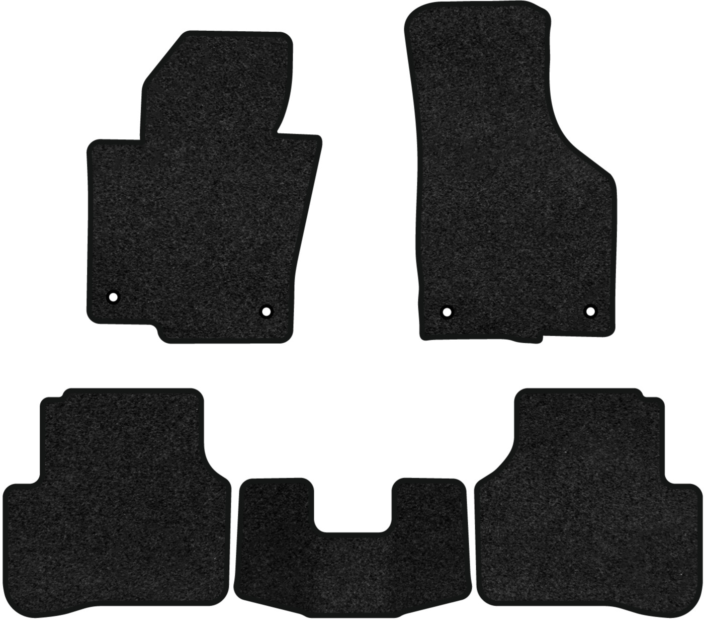 Коврики ворсовые в салон авто EVAtech Premium для Volkswagen Passat (B6) (without armrest) 2005-2010 6 поколение Combi EU черный кант (VW33530CS5TL4VPB) - Фото 1