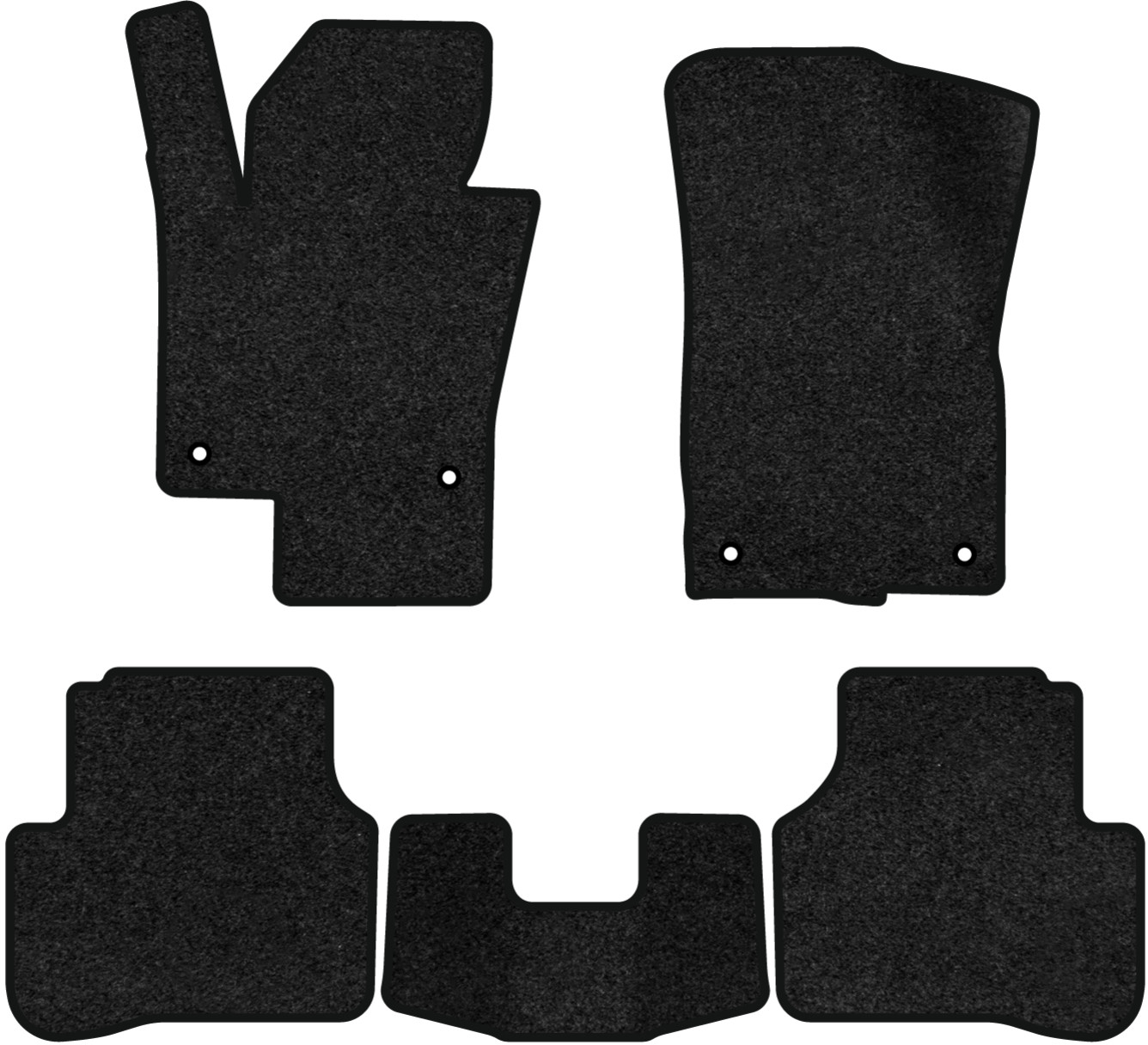 Коврики ворсовые в салон авто EVAtech Premium для Volkswagen Passat (B6) (without armrest) 2005-2010 6 поколение Combi EU черный кант (VW33530CT5TL4VPB) - Фото 1