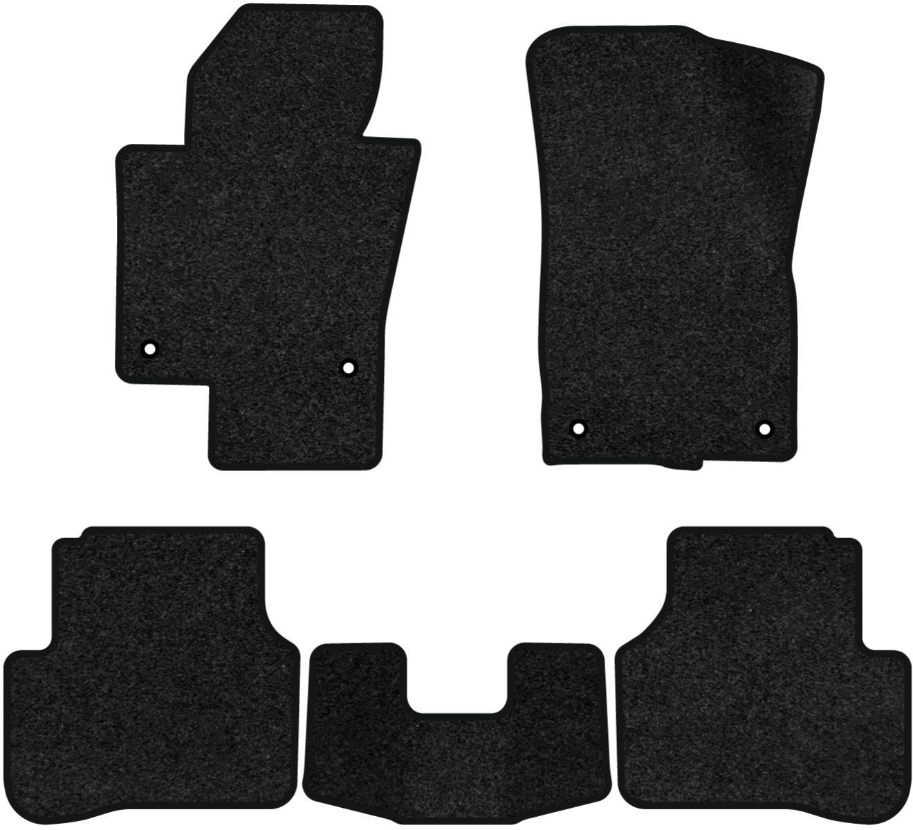 Коврики ворсовые в салон авто EVAtech Premium для Volkswagen Passat (B6) (without armrest) 2005-2010 6 поколение Combi EU черный кант (VW33530CW5TL4VPB) - Фото 1