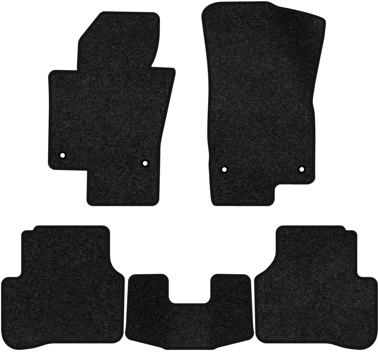 Коврики ворсовые в салон авто EVAtech Premium для Volkswagen Passat (B6) (without armrest) 2005-2010 6 поколение Sedan EU черный кант (VW33532CJ5AV4VPB) - Фото 1