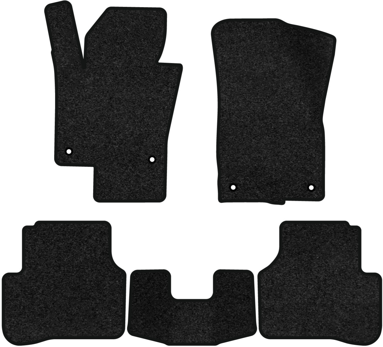 Коврики ворсовые в салон авто EVAtech Premium для Volkswagen Passat (B6) (without armrest) 2005-2010 6 поколение Sedan EU черный кант (VW33532CT5AV4VPB) - Фото 1