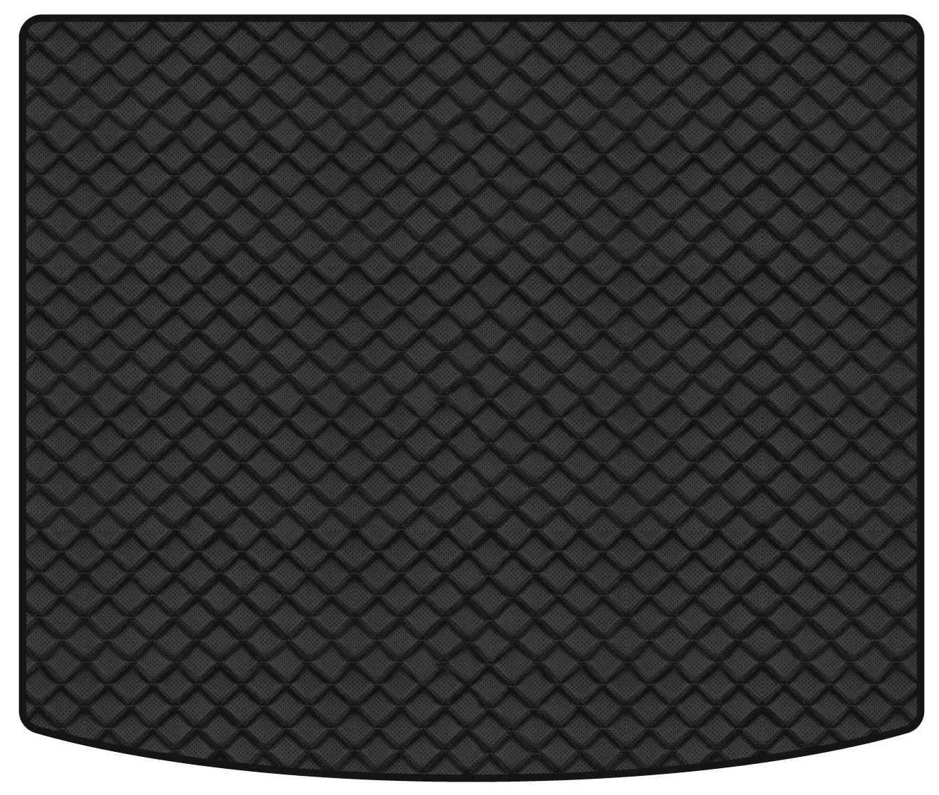 Коврик из экокожи в багажник авто EVAtech для Touareg (7P) Restyling (2-zone climate control) Volkswagen 2014-2018 2 поколение SUV EU (VW3590B1BBLB) - Фото 1