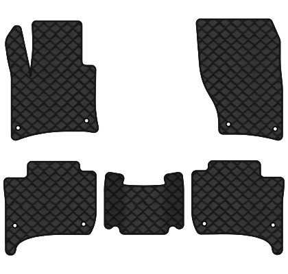 Коврики из экокожи в салон авто EVAtech ECO для Touareg (7P) Restyling (2-zone climate control) Volkswagen 2014-2018 2 поколение SUV EU VW3590C5AV8BBLB - Фото 1