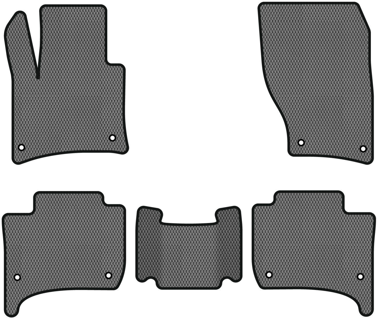 EVA коврики в салон авто EVAtech для Touareg (7P) Restyling (2-zone climate control) Volkswagen 2014-2018 2 поколение SUV EU VW3590CAP5AV8RGB - Фото 1
