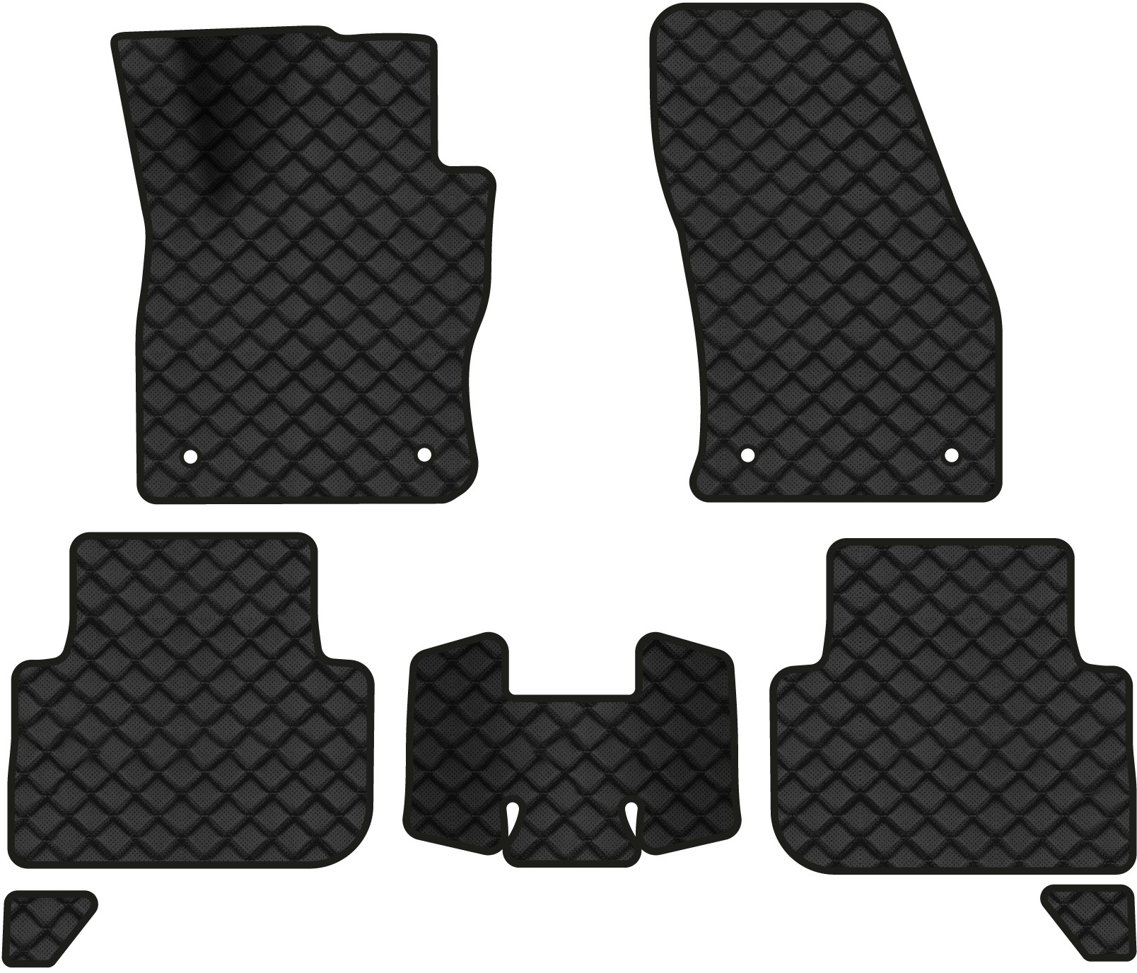 Коврики из экокожи в салон авто EVAtech ECO для Tiguan (Mk 2) Restyling Volkswagen 2020 2 поколение SUV EU VW41380CQ7AV4BBB - Фото 1