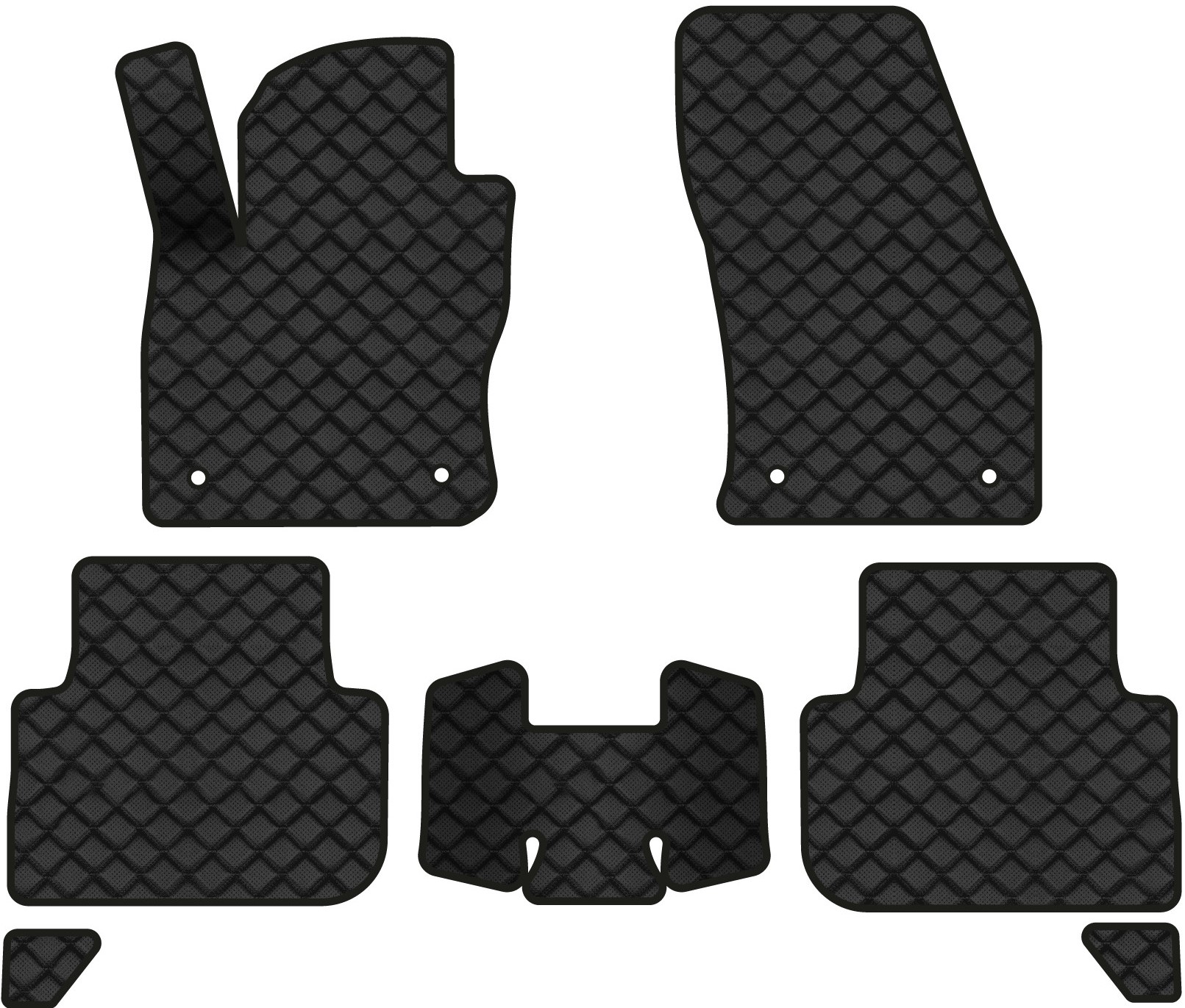 Коврики из экокожи в салон авто EVAtech ECO для Tiguan (Mk 2) Restyling Volkswagen 2020 2 поколение SUV EU VW41380CR7AV4BBB - Фото 1