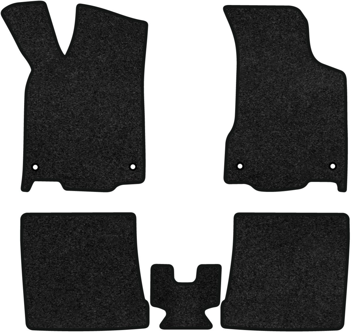 Коврики ворсовые в салон авто EVAtech Premium для Volkswagen Polo (III) 5-doors 1994-2001 3 поколение Htb EU черный кант (VW44220CV5AV4VPB) - Фото 1