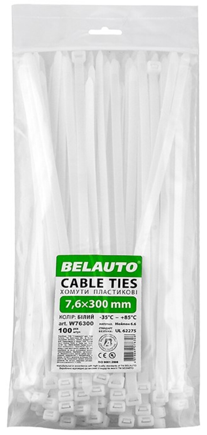Набір хомутів BelAuto 7.6x300 (W76300) - Фото 1