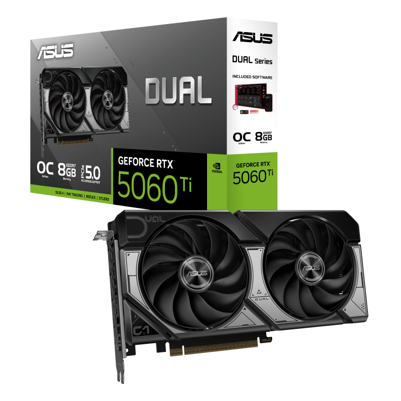 Відеокарта Asus Dual GeForce RTX 5060 Ti 8GB GDDR7 OC Edition (DUAL-RTX5060TI-O8G) - Фото 1