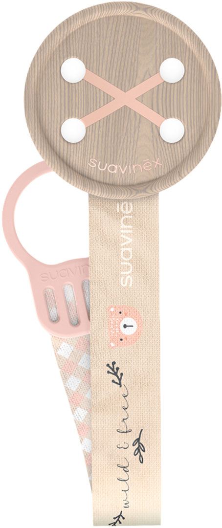 Держатель пустышек Suavinex Wild & Free розовая (309131) - Фото 1