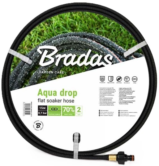 Шланг поливочний BRADAS Aqua-drop Flat (WADF1-2015) - Фото 1