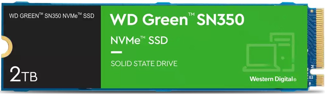 SSD-накопитель внутренний Western Digital SN350 2Tb M.2 2280 NVME PCIe 3.0 x4 (WDS200T3G0C) - Фото 1