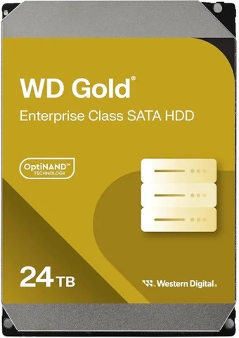 Жорсткий диск внутрішній Western Digital 24TB 3.5" 7200 512MB SATA Gold (WD242KRYZ) - Фото 1