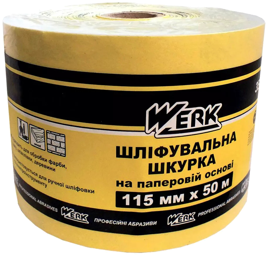 Лист шлифовальный Werk 115 мм х 50 м К320 (WE107039/5131109) - Фото 1