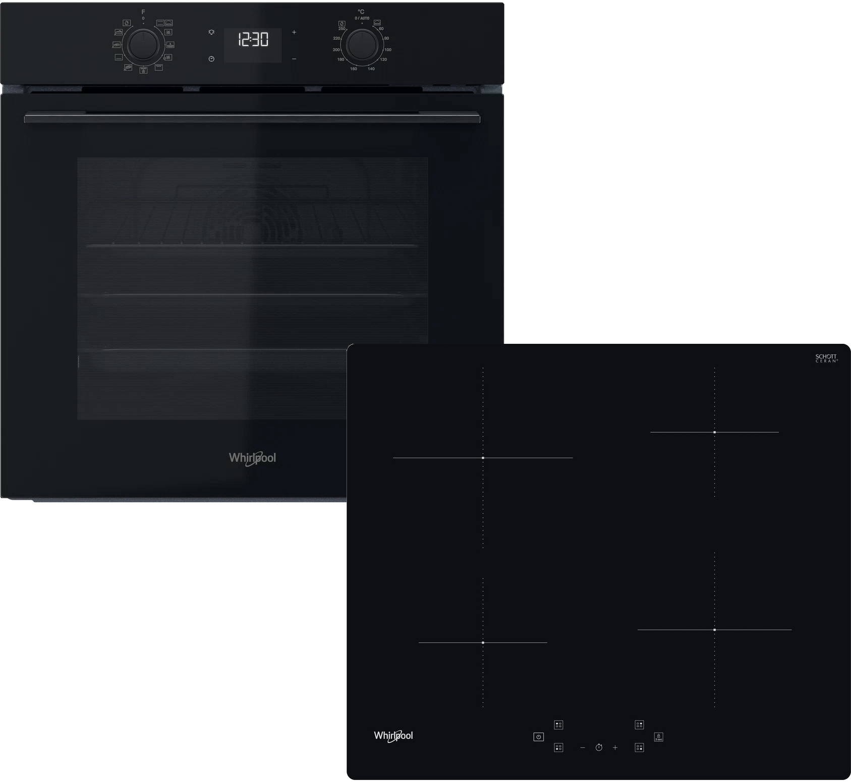 Духовой шкаф + варочная панель индукционная Whirlpool OMK58HU1B + WSQ4860NE - Фото 1