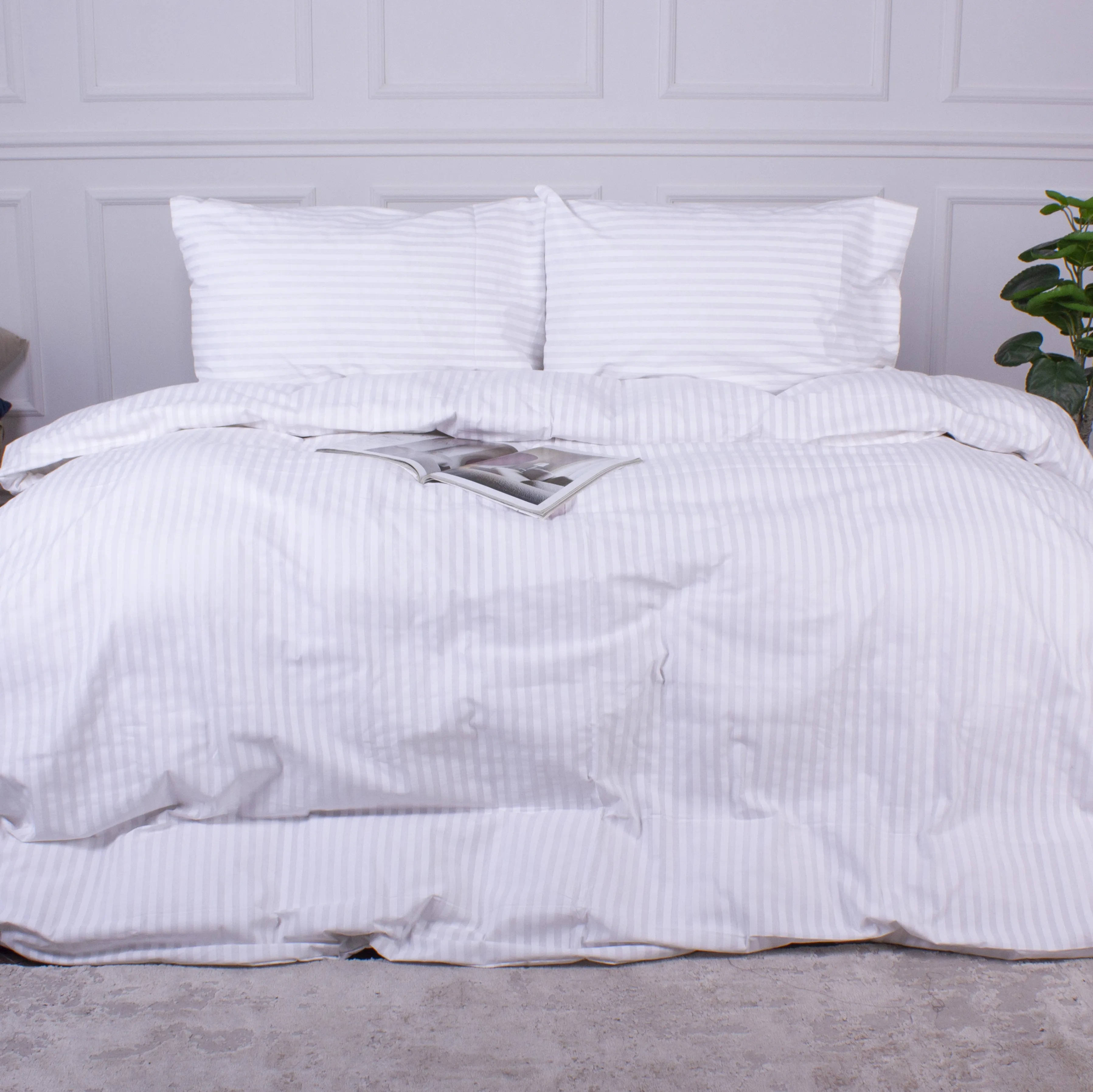 Комплект постельного белья MirSon 143 x 210 Ranforce Elite 17-0605 Stripe White Ранфорс (2200008053598) - Фото 1