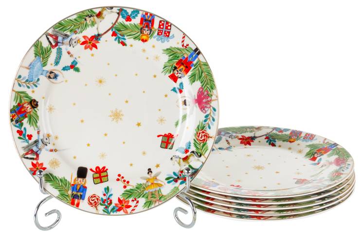 Набор тарелок Lefard White Christmas 6 шт. 19 см (922-103)