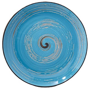 Тарелка обеденная Wilmax Spiral Blue 25.5 см ( WL-669614 / A) - Фото 1