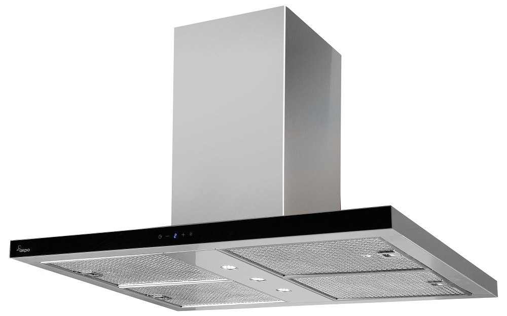 Вытяжка декоративная Akpo WK-9 Isla Feniks Slim Glass 1200 Inox+Black 90 - Фото 1