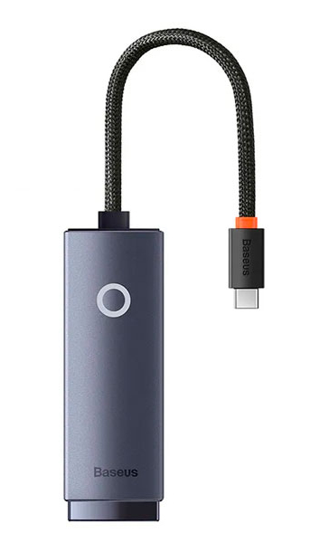 Перехідник USB Type-C - RJ-45 Baseus Lite Series Type-C to RJ45 Ethernet 1000 Mbps (WKQX000313) - Фото 1