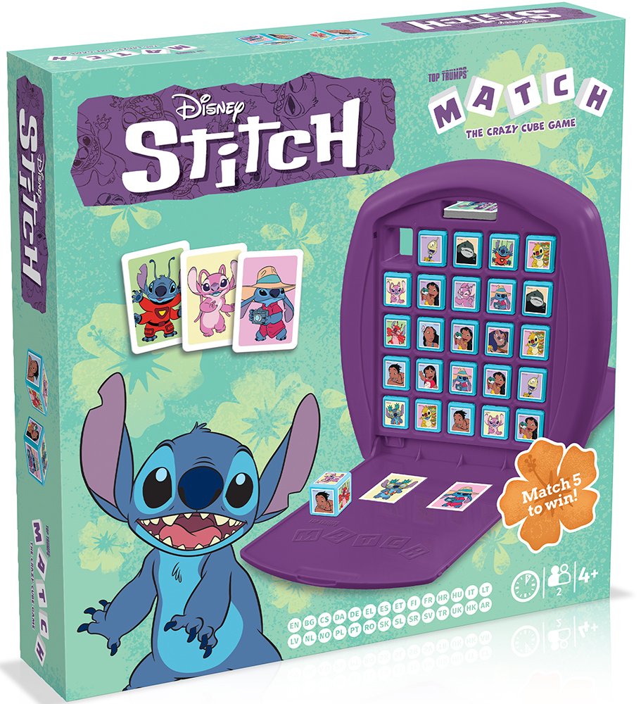 Настольная игра карточная (3-4 года) Winning Moves DISNEY Stitch - Top Trumps Match (WM04815-ML1-6) - Фото 1