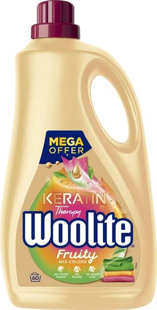 Гель для прання Woolite Fruity з посиленим ароматом для кольорових тканин з кератином, 3,6л