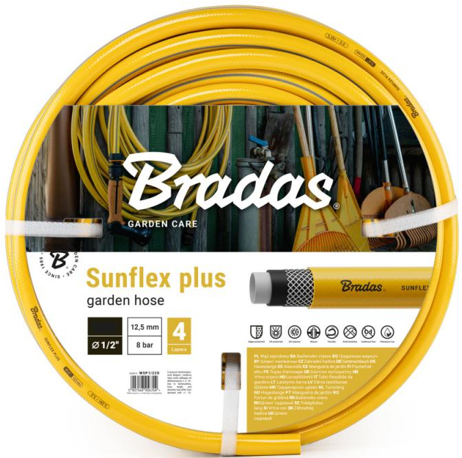 Шланг поливочний BRADAS 1/2" 50 м SUNFLEX PLUS (WSP1/250) - Фото 1