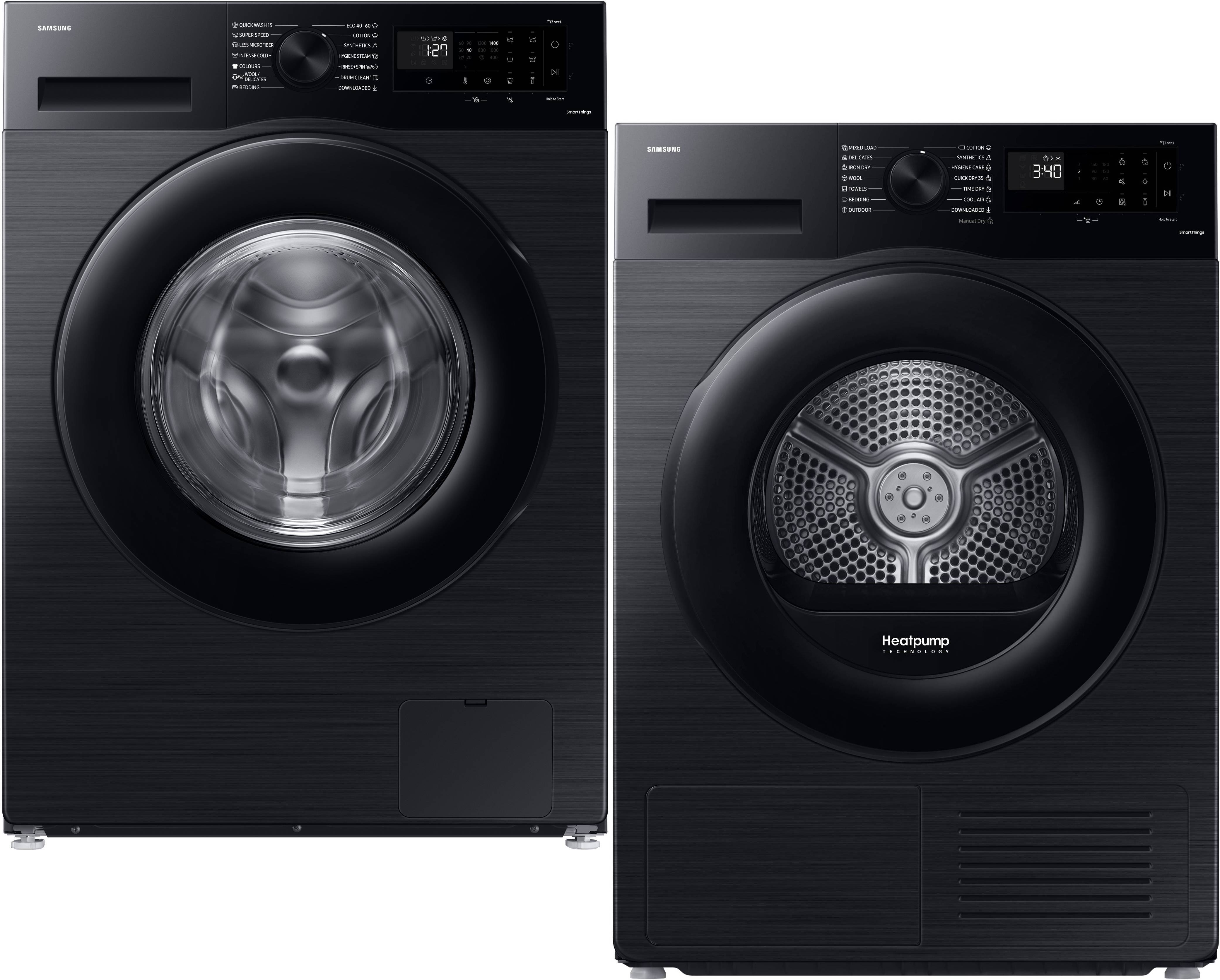 Комплект техники Samsung Стиральная машина с фронтальной загрузкой + Сушильная машина Samsung WW11DG5B2FABLE + DV90CGC2A0ABUA - Фото 1