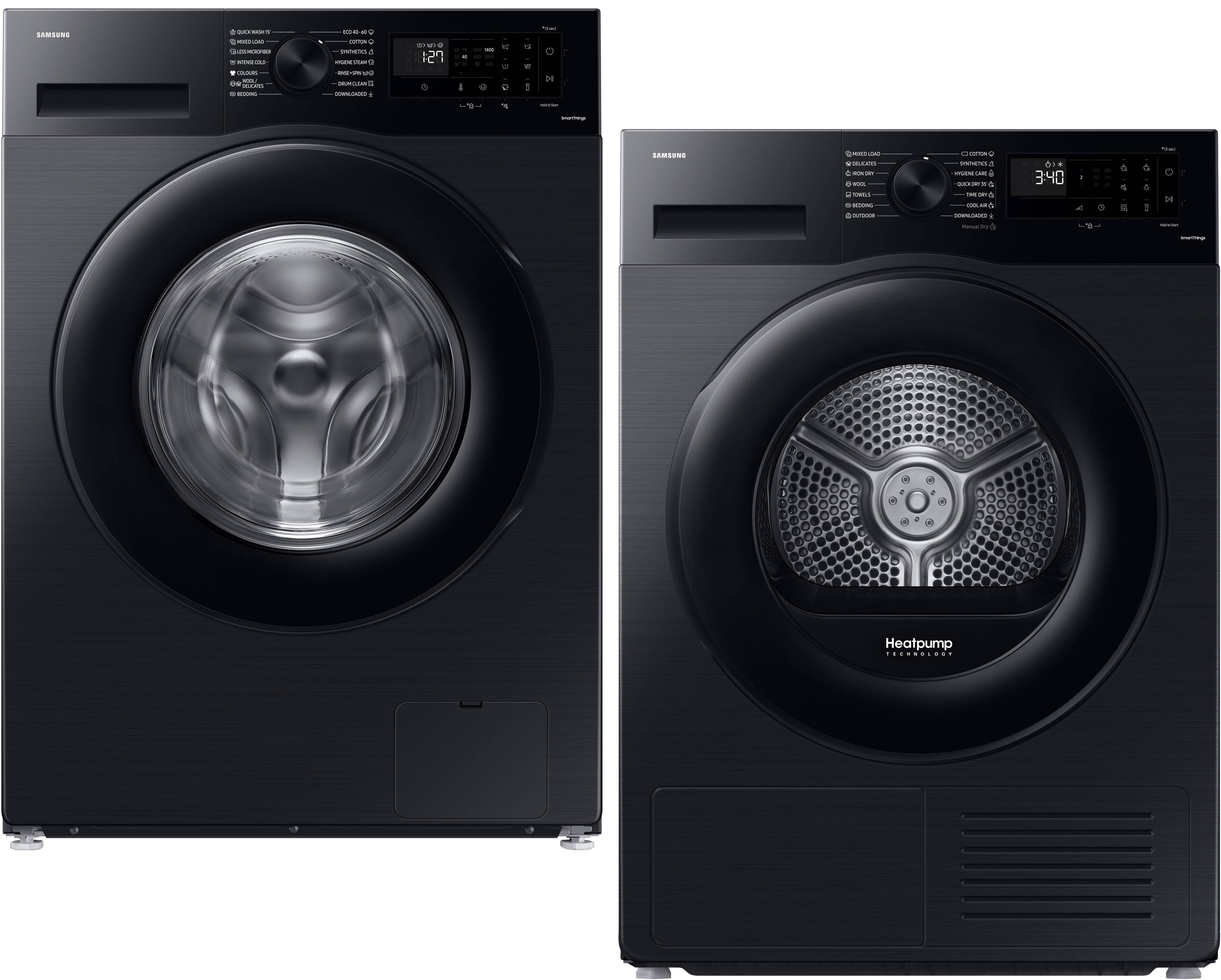 Комплект техніки Samsung Пральна машина з фронтальним завантаженням + Сушильна машина Samsung WW90CGC0EDABLE + DV90CGC2A0ABUA - Фото 1