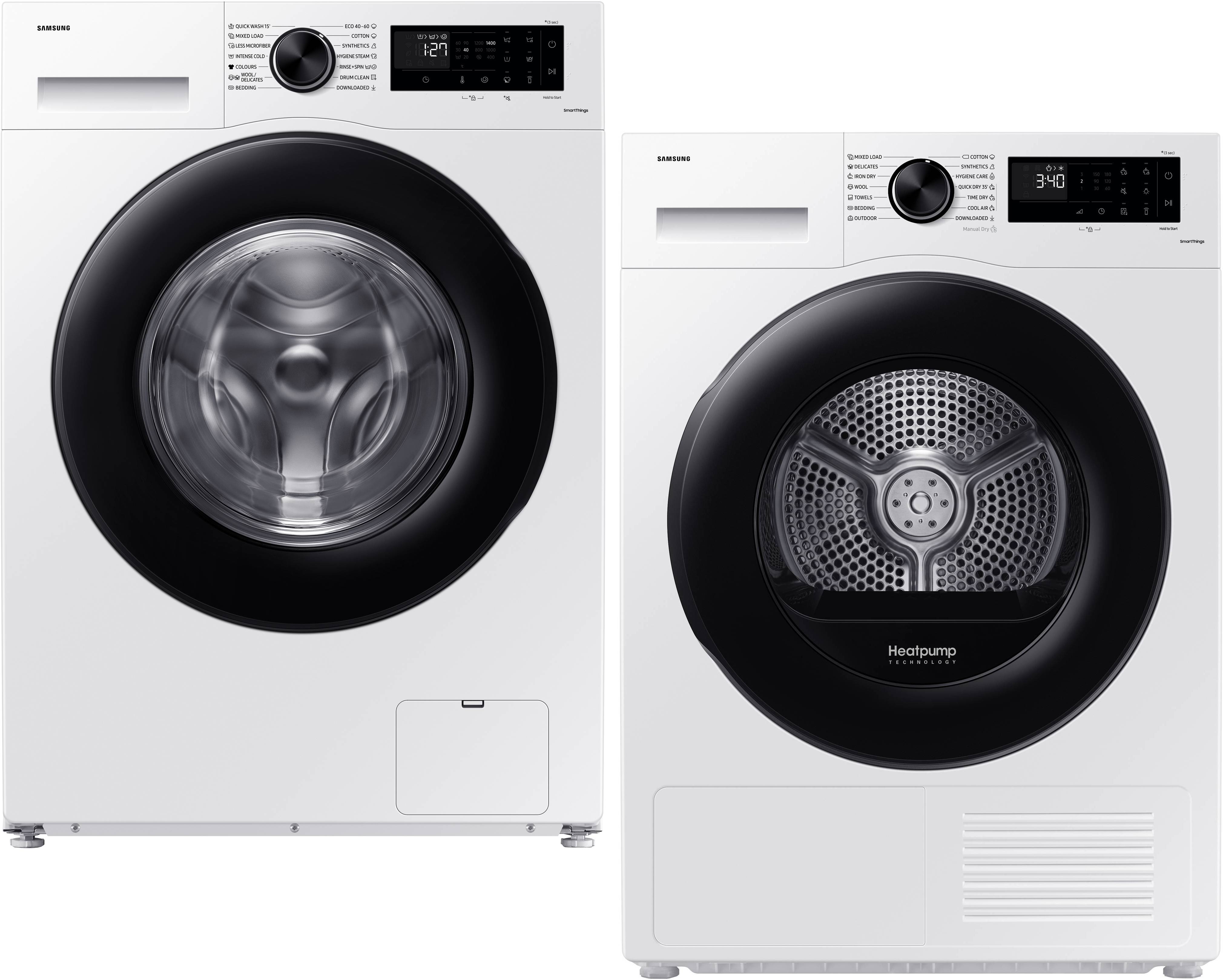 Комплект техники Samsung Стиральная машина с фронтальной загрузкой + Сушильная машина Samsung WW90CGC0EDAELE + DV90CGC2A0AEUA - Фото 1