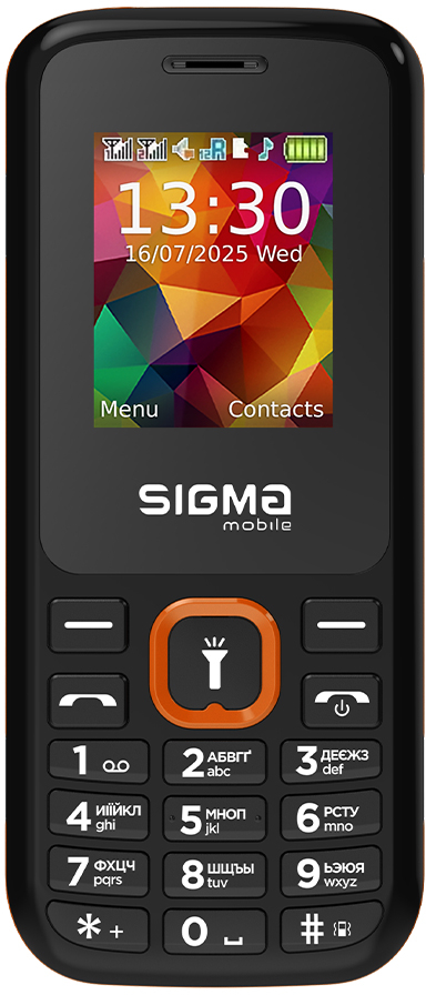 Мобильный телефон Sigma mobile X-style 171 MINI TYPE-C Black/Orange - Фото 1