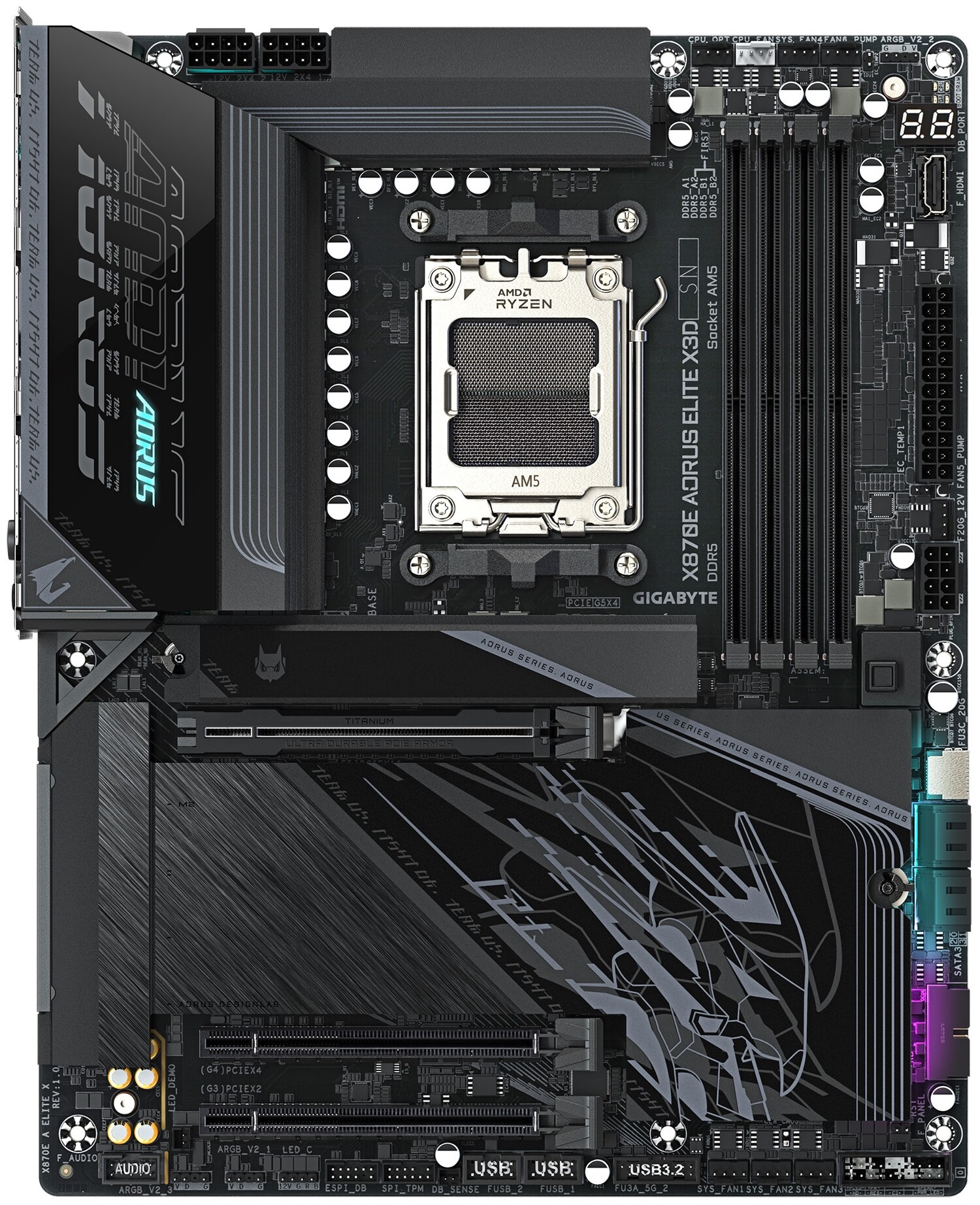 Материнська плата Gigabyte X870E AORUS ELITE X3D DDR5 - Фото 1