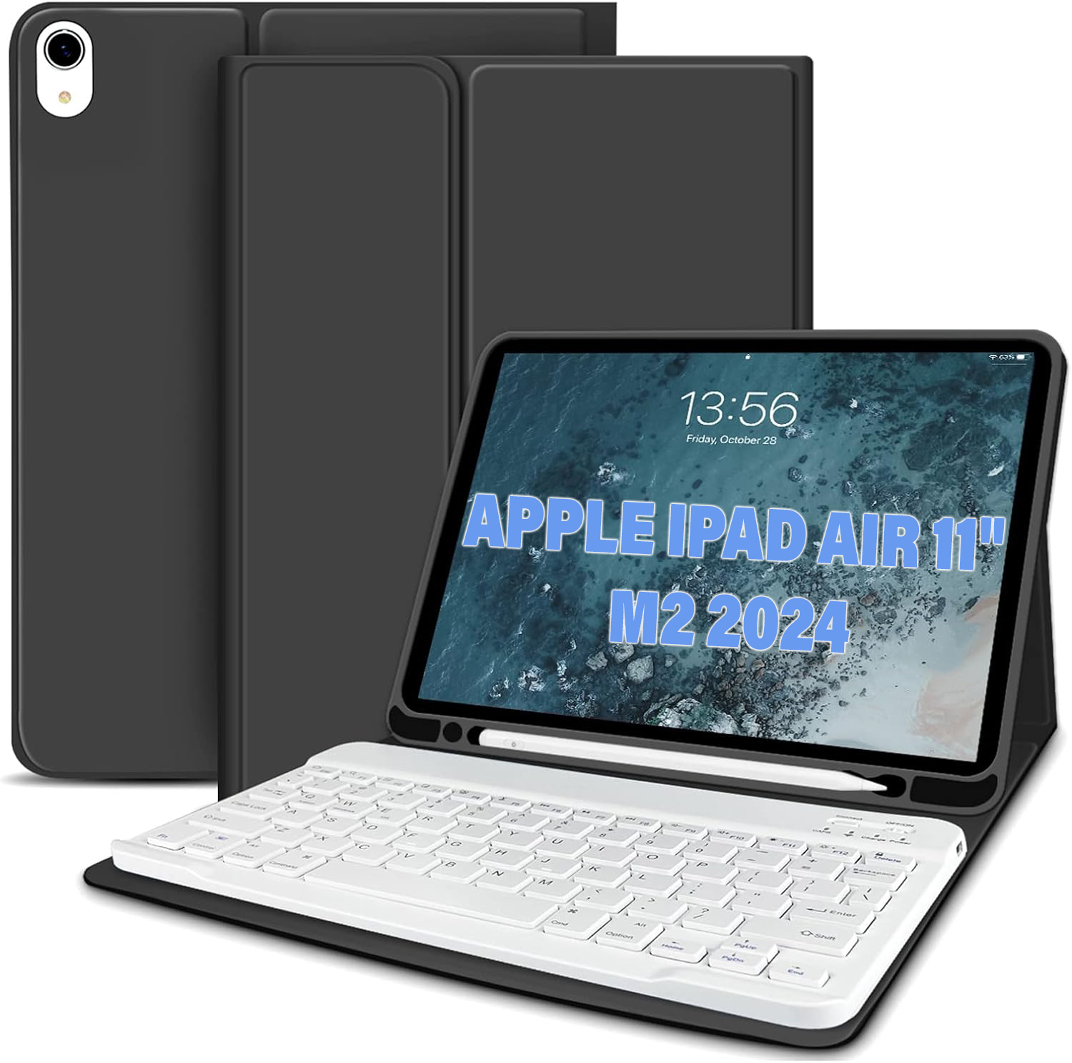 Чехол-клавиатура для планшета BeCover с беспроводной клавиатурой for Apple iPad Air 11'' (M2)/iPad Air 11'' (M3) Black (711394) - Фото 1